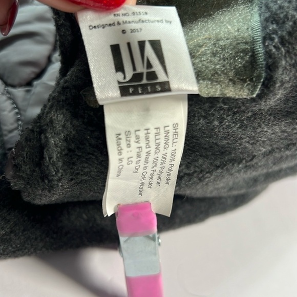 Friends Forever dark gray Dog Coat, large - Picture 2 of 6